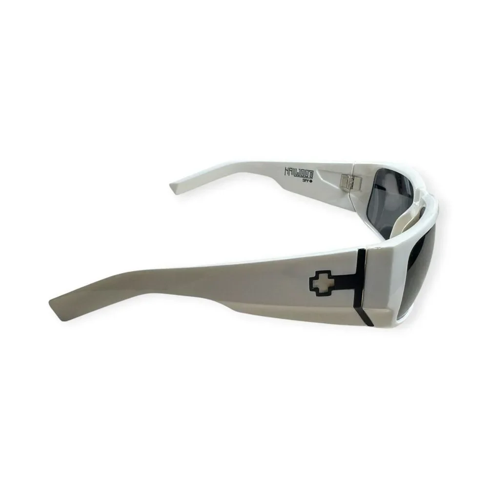 Spy Optics Hailwood White Polarized Sunglasses Gray Lenses Retro